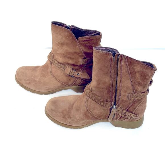 Teva Delavino Brown Suede Boot, Ankle Height, Zipper, Arch Support, Size 7 - Picture 4 of 7